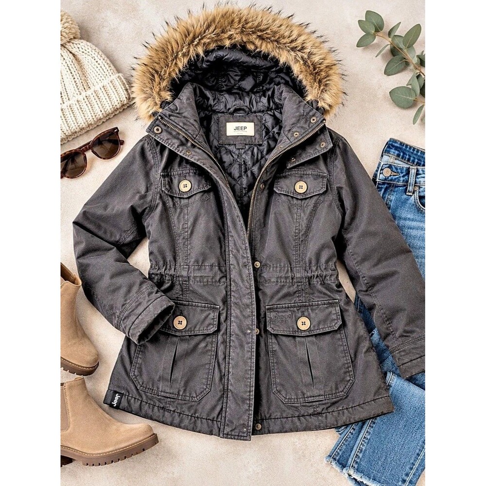 JEEP Hooded Winter Parka — Size Small